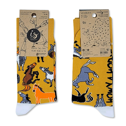 Socksciety Socks - Howya Horse - Mustard Multi