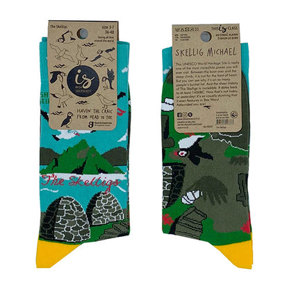 Socksciety Socks - The Skelligs - Green / Multi