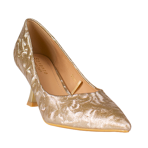 Sorento Dressy Court Heels - Chalet View - Gold