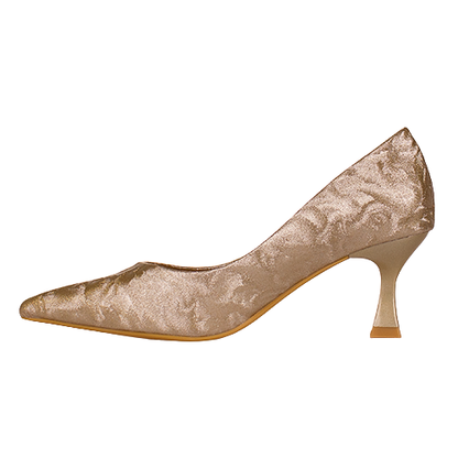 Sorento Dressy Court Heels - Chalet View - Gold