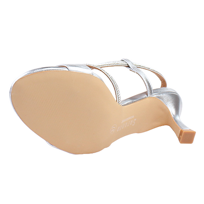 Sorento Dressy Heeled Pumps -  Inishbofin - Silver