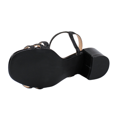 Sorento Ladies Block Heeled Sandals - Killruddey - Black