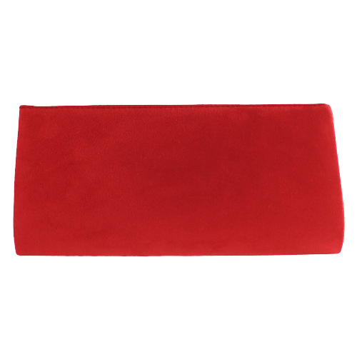 Red suede clearance clutch bag