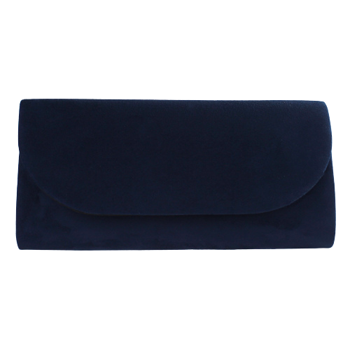 Dark navy suede outlet clutch bag