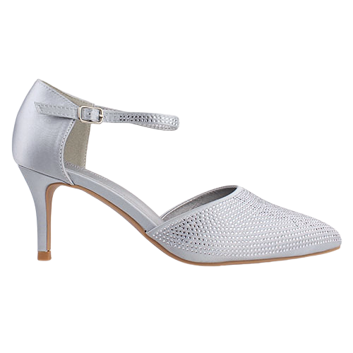 Sorento Dressy Heeled Pumps - Fairyhill - Silver