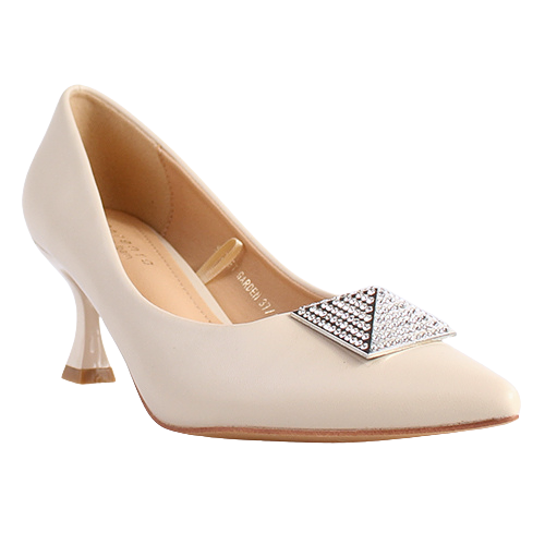 Sorento Dressy Heeled Pumps - Secret Garden - Nude