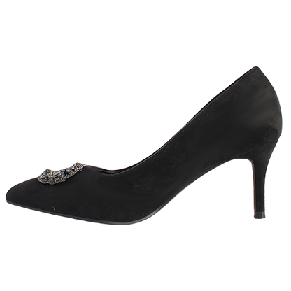 Sorento Dressy Heeled Pumps - Woodland - Black