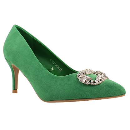 Sorento Dressy Heeled Pumps - Woodland - Green