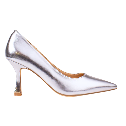 Sorento Ladies Dressy Heeled Pumps - Drumore - Silver