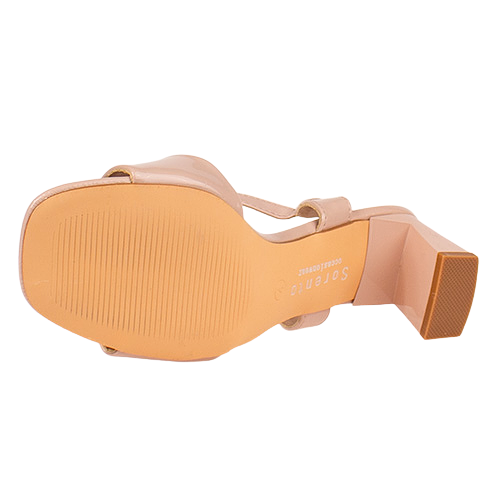 Sorento Ladies Dressy Heeled Sandals - Sawyer - Nude Patent