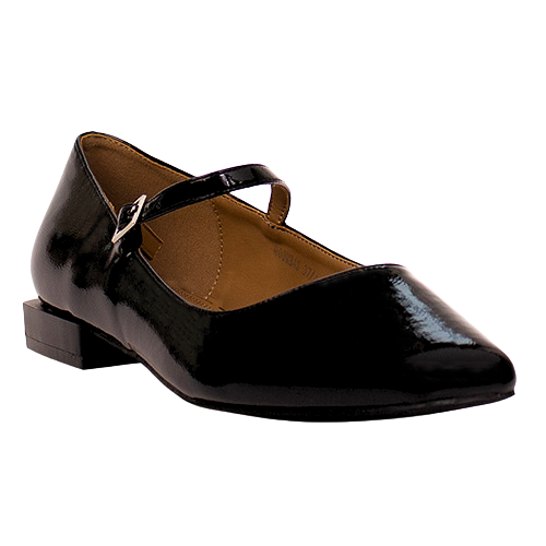 Sorento Ladies Pumps - Roombas - Black Patent