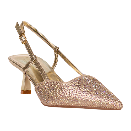 Sorento Slingback Heels - San Remo - Gold