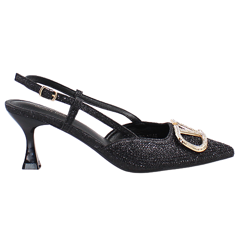 Sorento Ladies Slingback Heels - Morelto - Black