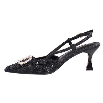 Sorento Ladies Slingback Heels - Morelto - Black