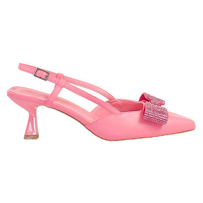 Sorento Ladies Slingback Heels - Wrights - Pink