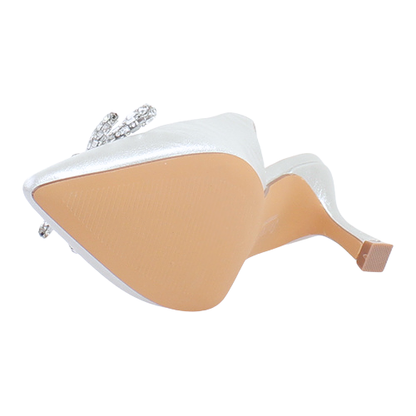 Sorento Ladies Slingback Heels - Marlfield - Silver