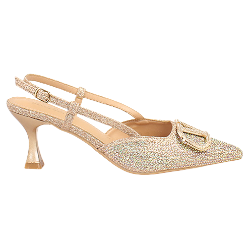 Sorento Ladies Slingback Heels - Morelto - Gold