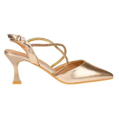Sorento Sling Back Heels - Boris - Gold