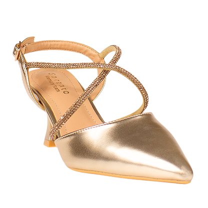 Sorento Sling Back Heels - Boris - Gold