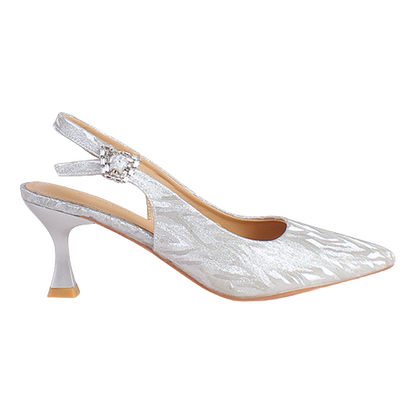 Sorento Ladies Slingback Heels - Arniston - Silver