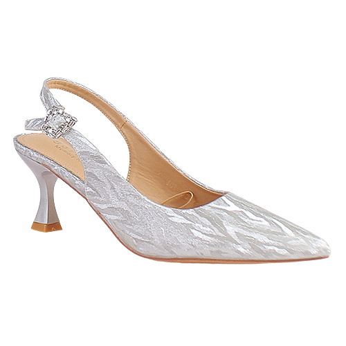 Sorento Ladies Slingback Heels - Arniston - Silver