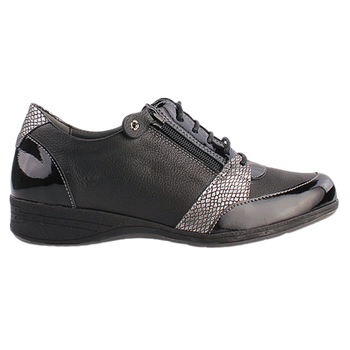 Suave Walking  Shoes - Lacey - Black