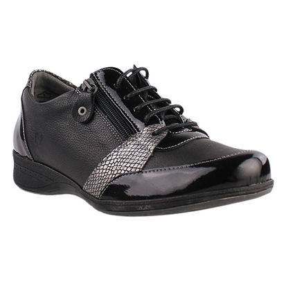 Suave Walking  Shoes - Lacey - Black