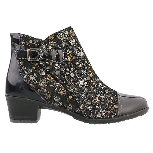 Suave Block Heeled Ankle Boots - Pamela - Black