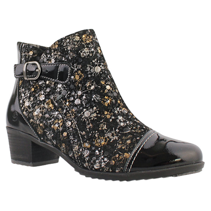 Suave Block Heeled Ankle Boots - Pamela - Black