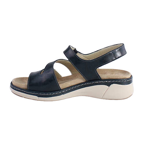 Suave Low Wedge Sandals - Malaga - Navy