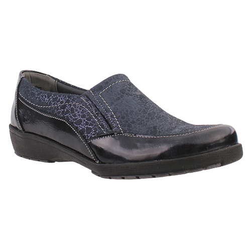 Suave Ladies Walking Shoes - Cambridge -  Navy