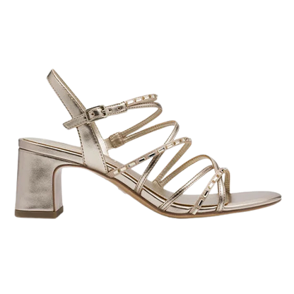 Tamaris Ladies Block Heeled Sandals - 28329-46 - Light Gold