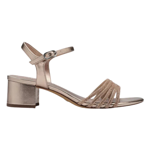 Tamaris Block Heeled Sandals - 28248-44 - Rose Gold
