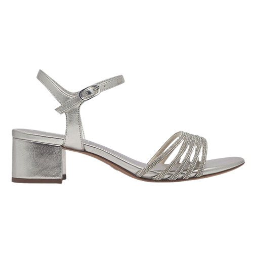 Tamaris Block Heeled Sandals - 28248-44 - Silver