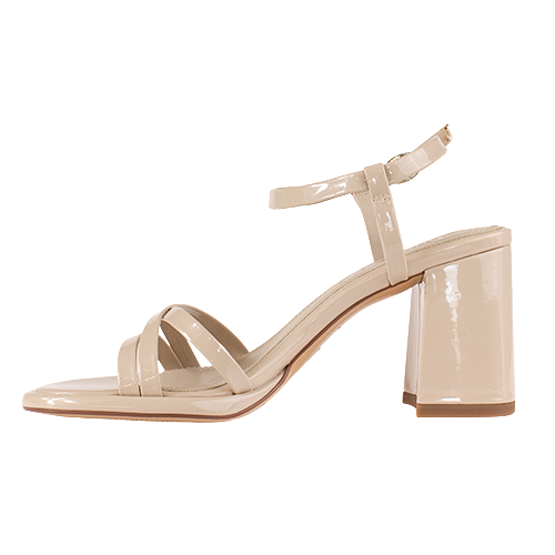 Tamaris Block Heeled Sandals - 28328 - Beige Patent