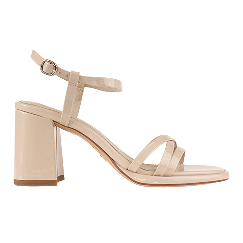 Tamaris Block Heeled Sandals - 28328 - Beige Patent