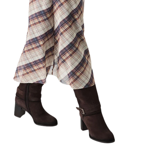 Tamaris Block Heeled Knee Boots - 25533-45 - Brown