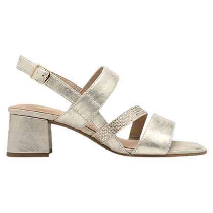 Tamaris Comfort Heeled Sandals - 88318-44 - Gold