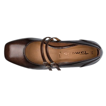 Tamaris Ladies Cross Strap Pumps - 22318-43 - Brown