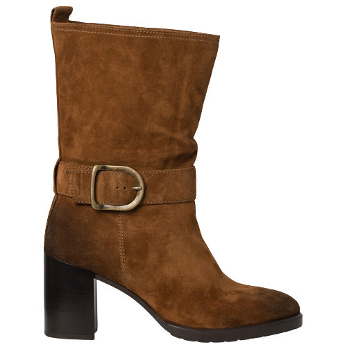 Cognac block 2024 heel booties