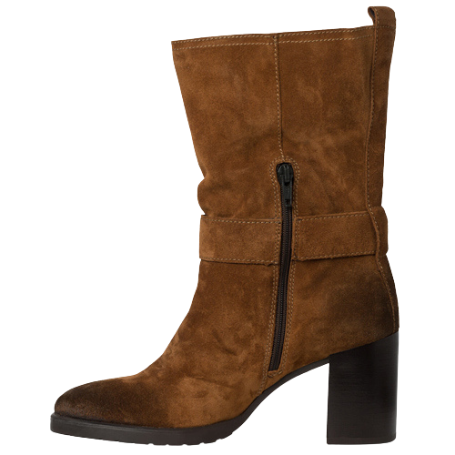 Cognac block sales heel booties