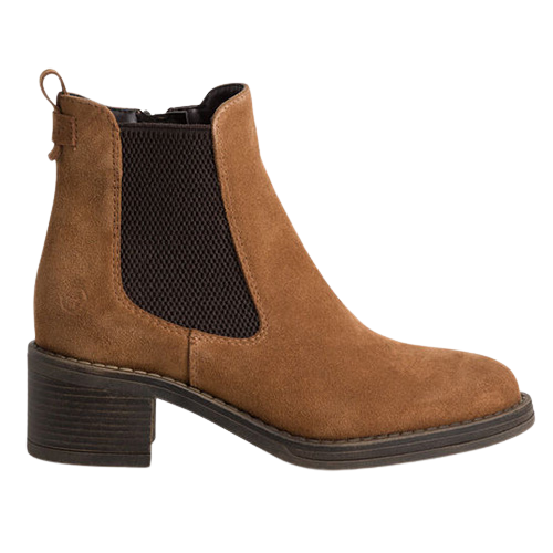 Tamaris Block Heeled Ankle Boots - 25007-43- Brown