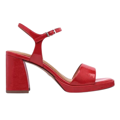 Tamaris Ladies Block Heel Sandals - 28342-44 - Red Patent