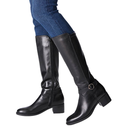 Tamaris Ladies Block Heeled Knee Boots - 25537-41 - Black