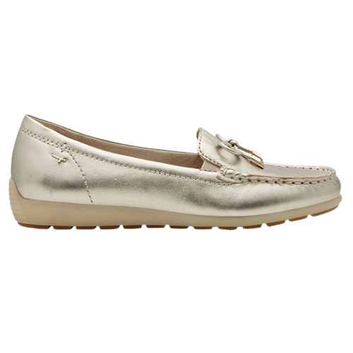 Tamaris Ladies Comfort Leather Loafers - 84600-44 - Gold