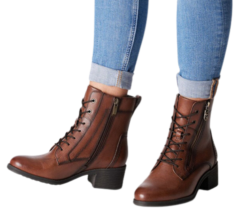 Tamaris Block Heeled Ankle Boots 25130 43 Tan Greenes Shoes