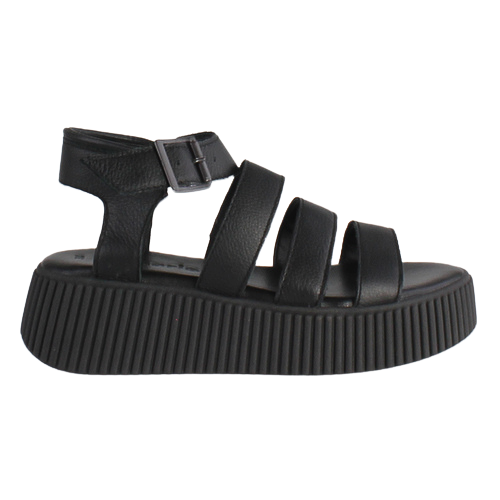 Tamaris Ladies Flatform Sandals - 28017-42 - Black
