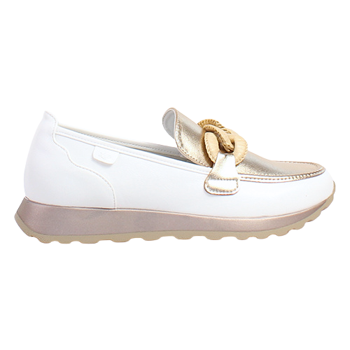 Tommy Bowe Ladies Loafers - Javelet - Cream/ Gold