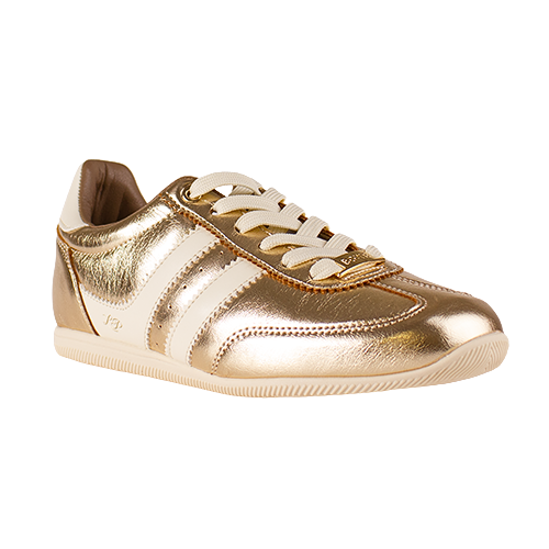 Tommy Bowe Ladies  Low Profile Trainer - Tangan - Gold