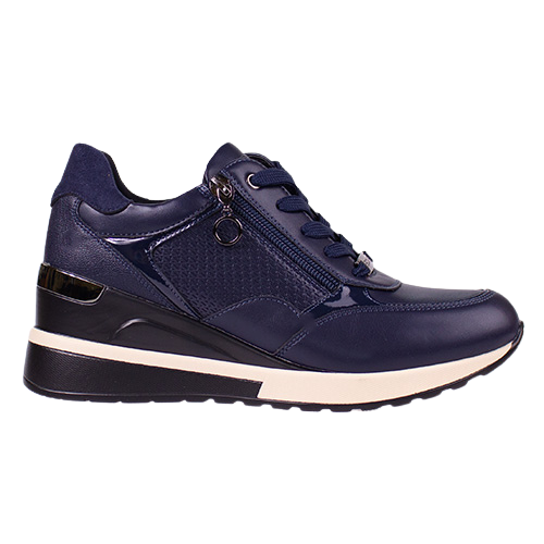 Tommy Bowe  Ladies Wedge Trainers - Koetsier - Navy